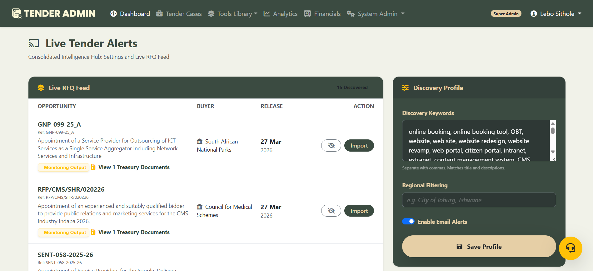 National Procurement Intelligence Hub